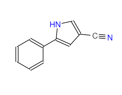 CAS：122453-85-4,中文名稱：5-苯基-1H-吡咯-3-甲腈 英文名稱：5-Phenyl-1H-pyrrole-3-carbonitrile 