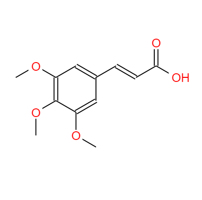 CAS：90-50-6,中文名稱：3,4,5三甲氧基肉桂酸 英文名稱：3,4,5-Trimethoxycinnamic acid 