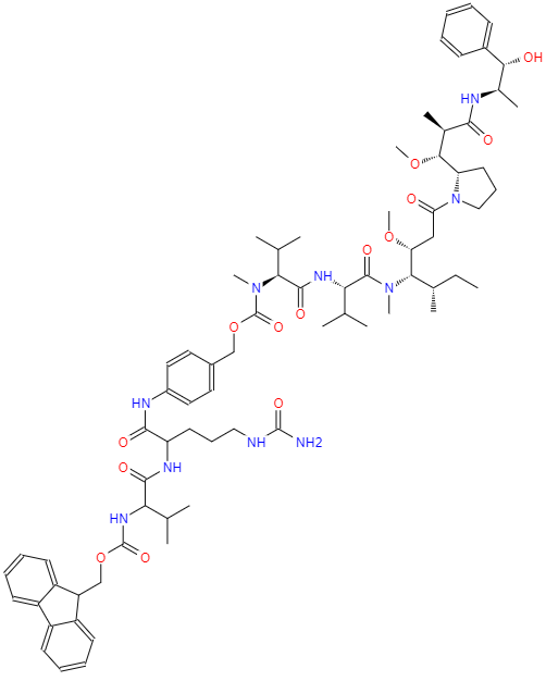  CAS： 1350456-56-2，英文名稱：Fmoc-Val-Cit-PAB-MMAE