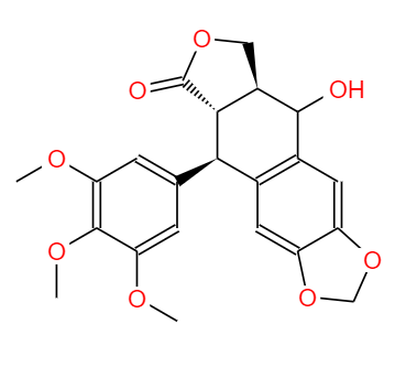  CAS： 477-47-4，中文名稱： 苦鬼臼毒素 英文名稱：Picropodophyllotoxin