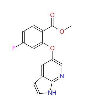 CAS： 1235865-75-4，英文名稱：Methyl 2-(1H-pyrrolo[2,3-b]pyridin-5-yloxy)-4-fluorobenzoate 
