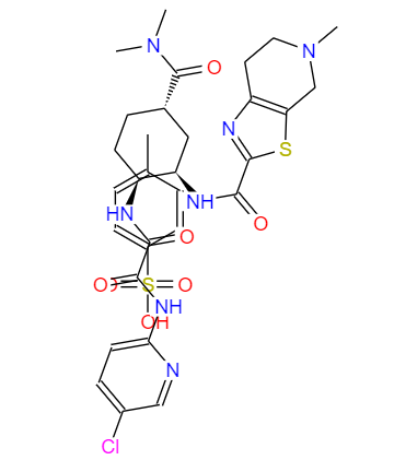 CAS： 1229194-11-9，中文名稱(chēng)： 依度沙班 英文名稱(chēng)：Edoxaban 
