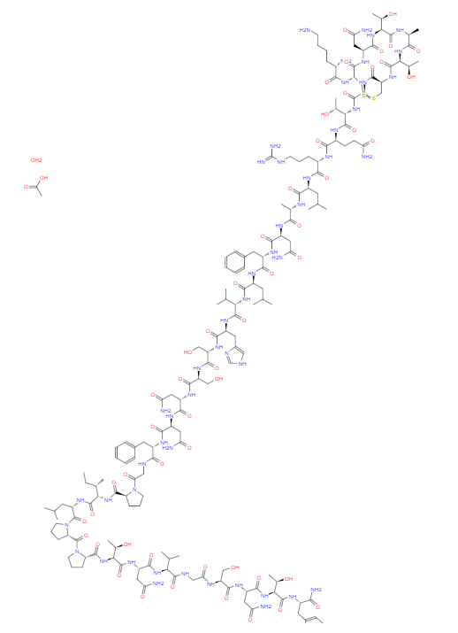 CAS： 151126-32-8，中文名稱： 普蘭林肽 英文名稱：Pramlintide 