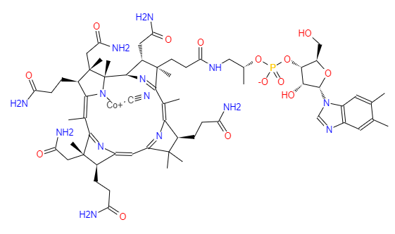 CAS： 68-19-9，中文名稱： 維生素B12 英文名稱：Vitamin B12 