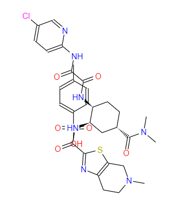 CAS： 480449-71-6，中文名稱： 艾多沙班 英文名稱：Edoxaban tosylate 