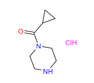 CAS： 1021298-67-8，中文名稱： 1-環(huán)丙甲?；哙蝴}酸鹽 英文名稱：Piperazine, 1-(cyclopropylcarbonyl)-, Monohydrochloride 