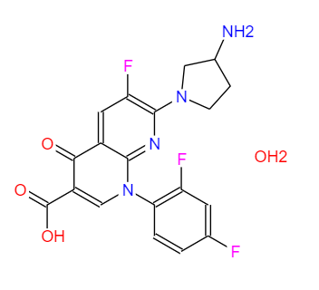 CAS： 107097-79-0，中文名稱： 甲苯磺酸妥舒沙星 英文名稱：Tosufloxacin tosilate 