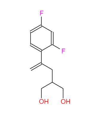 CAS： 165115-73-1，中文名稱： 泊沙康唑中間體7 英文名稱：1,3-Propanediol,2-[2-(2,4-difluorophenyl)-2-propen-1-yl] 