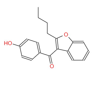 CAS： 52490-15-0，中文名稱(chēng)： 2-丁基-3-(4-羥基苯甲?；?苯并呋喃 英文名稱(chēng)：2-Butyl-3-(4-hydroxybenzoyl)benzofuran 