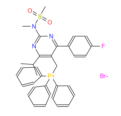 CAS： 885477-83-8，中文名稱： 4-(4-氟苯基)-6-異丙基-2-(N-甲基-N-甲磺酰氨基)嘧啶-5-甲基三苯基鏻溴化物 
