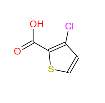 CAS： 59337-89-2，中文名稱： 3-氯噻吩-2-羧酸 英文名稱：3-Chlorothiophene-2-carboxylic acid 
