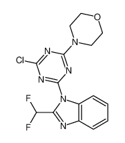 CAS： 475111-38-7，中文名稱： 4-(4-氯-6-(2-(二氟甲基)-1H-苯并[d]咪唑-1-基)-1,3,5-三嗪-2-基)嗎啉