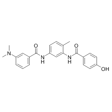 CAS： 208260-29-1，中文名稱： 3-(二甲基氨基)-N-[3-[(4-羥基苯甲?；?氨基]-4-甲基苯基]苯甲酰胺 英文名稱：ZM 336372 