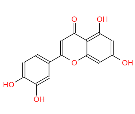 CAS： 491-70-3，中文名稱： 木犀草素 英文名稱：Luteolin 
