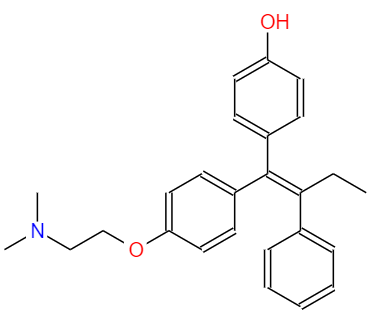CAS： 68047-06-3，中文名稱： (Z)-4-羥三苯氧胺 英文名稱：(Z)-4-Hydroxytamoxifen 