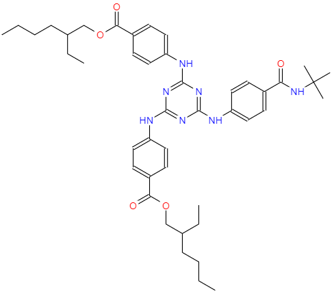 CAS： 154702-15-5，中文名稱： 二乙基己基丁酰胺基三嗪酮 英文名稱：Iscotrizinol 