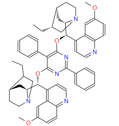  CAS： 149820-65-5，中文名稱： 氫化奎寧 2,5-二苯基-L-4,6吡啶二基二醚 英文名稱：(DHQ)2PYR