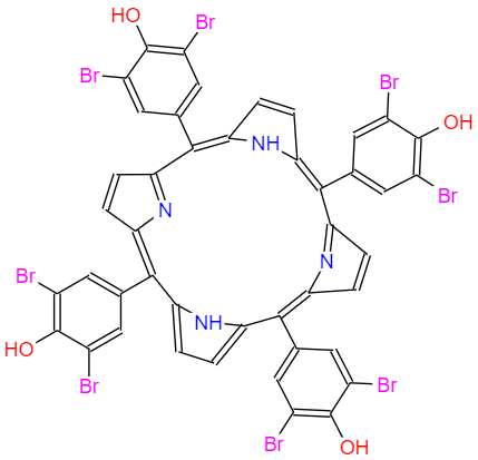 CAS：125299-79-8，中文名稱： MESO-四(3,5-二溴-4-羥基苯基)卟啉 英文名稱：meso-tetra(3,5-dibromo-4-hydroxyphenyl)porphyrin 