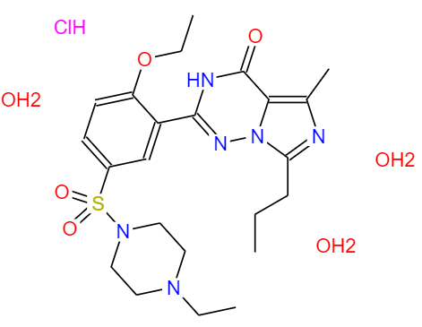  CAS： 330808-88-3，英文名稱：vardenafil hydrochloride trihyrate