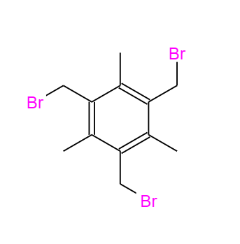  CAS： 21988-87-4，中文名稱： 2,4,6-三溴甲基三甲基苯 英文名稱：2,4,6-Tris(bromomethyl)mesitylene