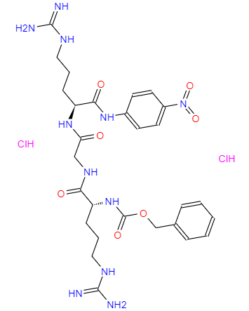 CAS： 113711-77-6，中文名稱： 凝血酶發(fā)色底物S-2765 英文名稱：N-α-Z-D-Arg-Gly-Arg-pNA·2HCl 