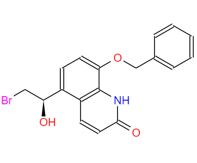 CAS： 530084-79-8，中文名稱： 茚達(dá)特羅中間體 英文名稱：8-Benzyloxy-5-((R)-2-broMo-1-hydroxyethyl)-1H-quinolinone 