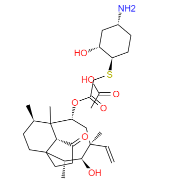 CAS： 1350636-82-6，中文名稱： 醋酸來法莫林 英文名稱：Lefamulin Acetate 