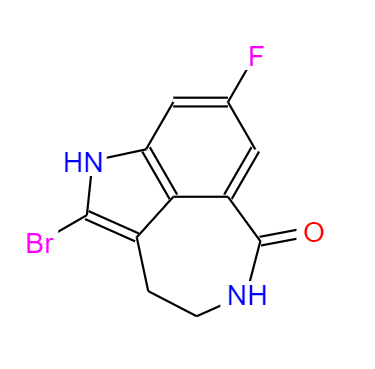 CAS：283173-80-8，中文名稱： 瑞卡帕布中間體 英文名稱：2-Bromo-8-fluoro-4,5-dihydro-1H-azepino[5,4,3-cd]indol-6(3H)-one 