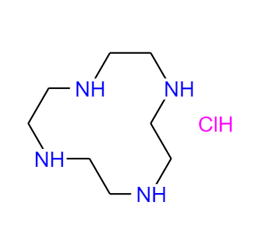CAS： 10045-25-7，中文名稱： 輪環(huán)藤寧鹽酸鹽 英文名稱：Cyclen Tetrahydrochloride 
