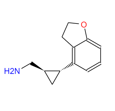 CAS： 1400898-49-8，中文名稱： ((1R,2R)-2-(2,3-二氫苯并呋喃-4-基)環(huán)丙基)甲烷胺 