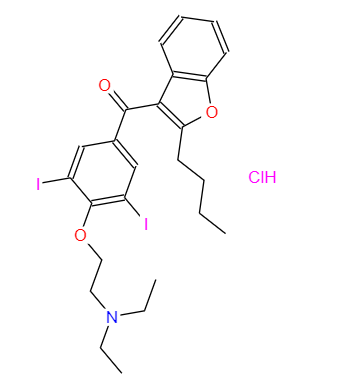 CAS： 19774-82-4，中文名稱： 鹽酸胺碘酮 英文名稱：Amiodarone hydrochloride 