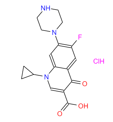 CAS： 86483-48-9，中文名稱： 環(huán)丙沙星鹽酸鹽 英文名稱：Ciprofloxacin hydrochloride 