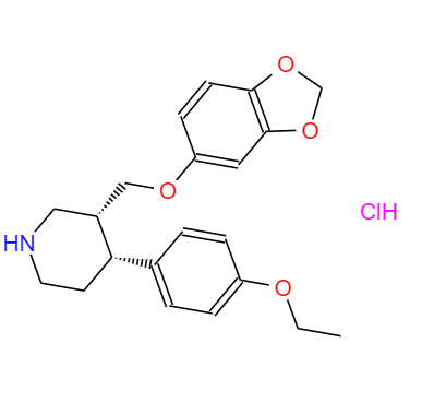 CAS： 1346597-97-4，中文名稱： 反式-鹽酸帕羅西汀半水物雜質C 英文名稱：rac-trans-4-Defluoro-4-ethoxy Paroxetine Hydrochloride 