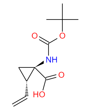 CAS： 159622-10-3，中文名稱： (1R,2S)-1-叔丁氧羰基氨基-2-乙烯基環(huán)丙烷甲酸 英文名稱：VINYL ACCA 