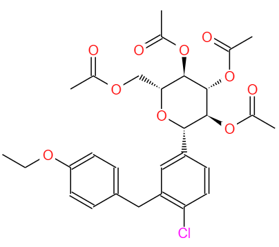 CAS： 461432-25-7，中文名稱： 達格列凈中間體 英文名稱：Dapagliflozin Tetraacetate 