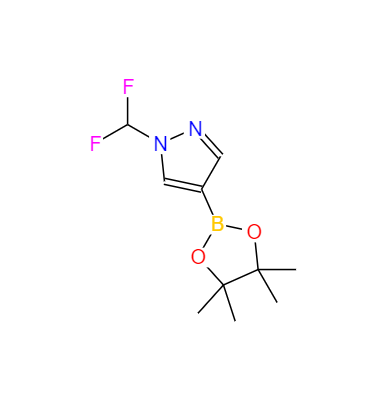 CAS：1206640-82-5，中文名稱：1-二氟甲基-吡咯-4-硼酸頻哪醇酯 英文名稱：1-(Difluoromethyl)pyrazole-4-boronic acid pinacolester