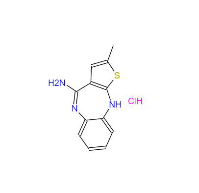 CAS： 138564-60-0，英文名稱：4-Amino-2-Methyl-10H-Thiene[2,3-b][1,5]Benzodiazepine Hydrochloride 