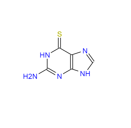 CAS： 154-42-7，中文名稱： 6-硫鳥嘌呤 英文名稱：6-Thioguanine 