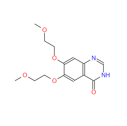 CAS： 179688-29-0，中文名稱： 6,7-二甲氧乙氧基喹唑啉-4-酮 英文名稱：6,7-Bis-(2-methoxyethoxy)-4(3H)-quinazolinone 