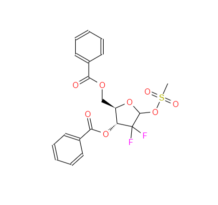 CAS： 122111-11-9，中文名稱： 2-脫氧-2,2-二氟-D-赤式-戊呋喃糖-3,5-二苯甲?；?1-甲磺酸酯 