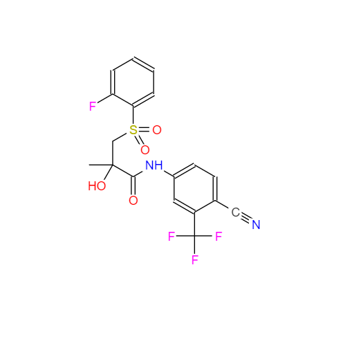CAS： 1159977-36-2，中文名稱： 2-氟-4-去氟比卡魯胺 英文名稱：2-Fluoro-4-desfluoro Bicalutamide 