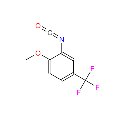CAS： 16588-75-3，英文名稱：Benzene,2-isocyanato-1-methoxy-4-(trifluoromethyl)- 