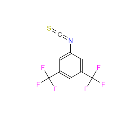 CAS： 23165-29-9，中文名稱： 3,5-雙(三氟甲基)苯基異硫氰酸酯 英文名稱：3,5-Bis(trifluoromethyl)phenyl isothiocyanate 
