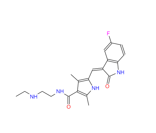 CAS： 356068-97-8，中文名稱： N-去乙基舒尼替尼三氟乙酸鹽 英文名稱：N-Desethyl Sunitinib 
