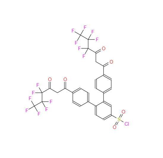 CAS： 200862-70-0，中文名稱： 4,4''-雙(4,4,5,5,6,6,6-七氟-1,3-二氧己基)-鄰三聯(lián)苯-4-磺酰氯
