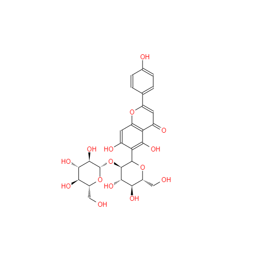 CAS： 60767-80-8，中文名稱： 異牡荊素-2''-O-葡萄糖苷 英文名稱：Isovitexin 2''-O-glucoside 