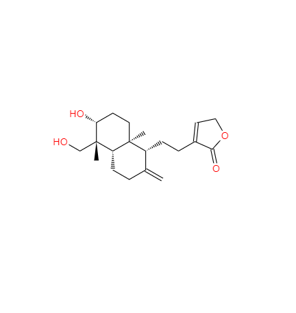  CAS： 4176-97-0，中文名稱： 14-去氧穿心蓮內(nèi)酯 英文名稱：Deoxyandrographolide