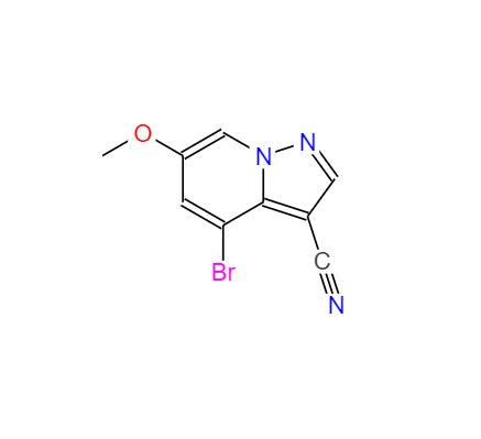 CAS： 1822680-43-2，英文名稱：4-Bromo-6-methoxypyrazolo[1,5-a]pyridine-3-carbonitrile 