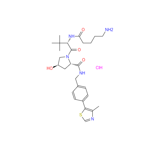 CAS： 2245697-83-8，英文名稱：(S,R,S)-AHPC-C4-NH2(hydrochloride) 
