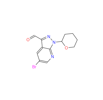 CAS：1314734-59-2，英文名稱：5-Bromo-1-(tetrahydro-2H-pyran-2-yl)-1H-pyrazolo[3,4-b]pyridine-3-carbaldehyde